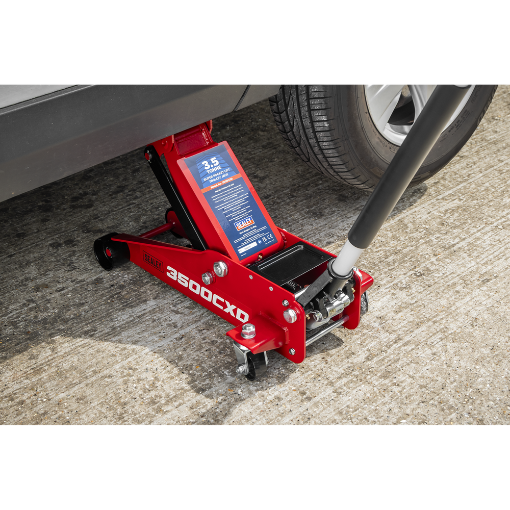 Sealey 3500CXD Trolley Jack with Super Rocket Lift 3.5 Tonne - additional view 15