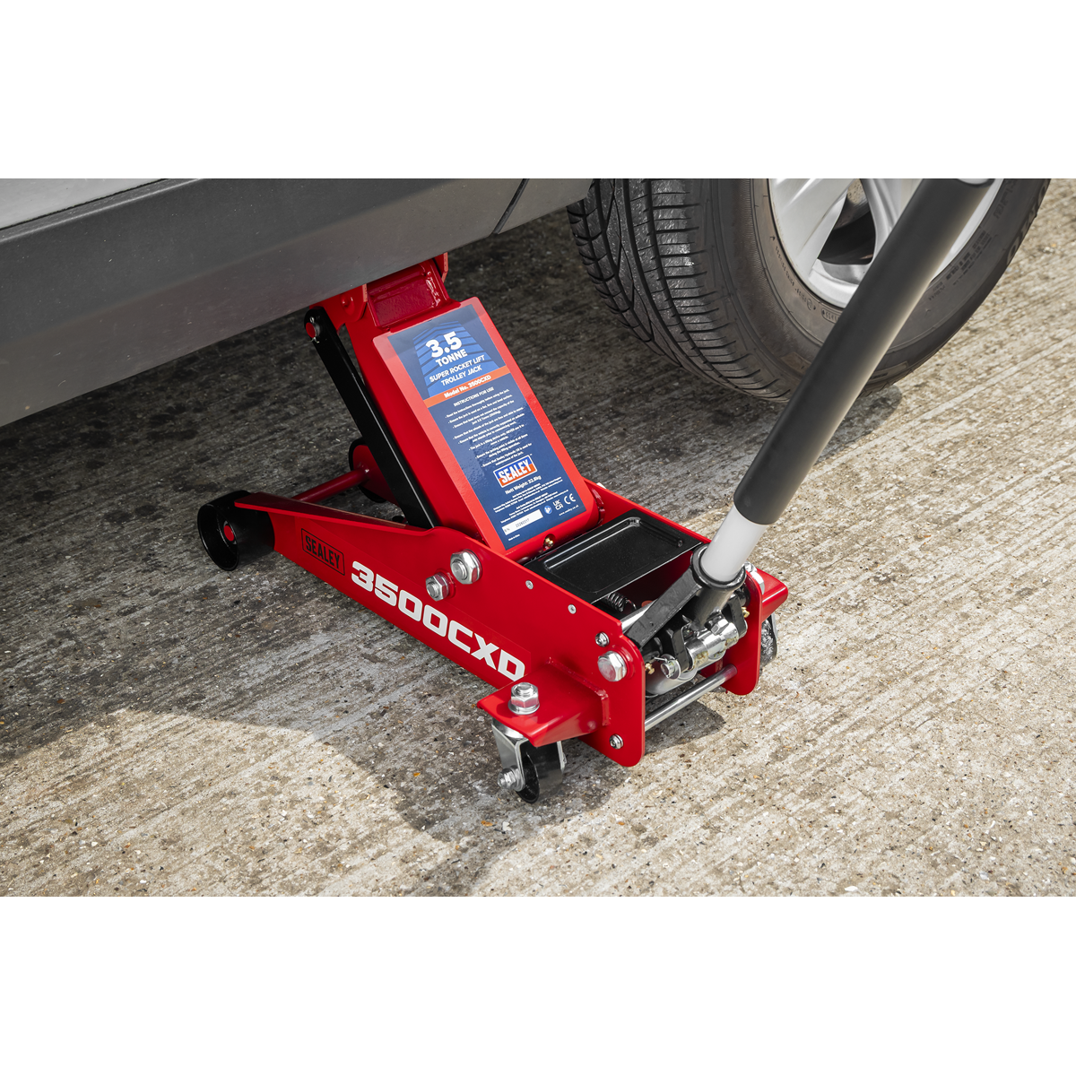 Sealey 3500CXD Trolley Jack with Super Rocket Lift 3.5 Tonne - additional view 15