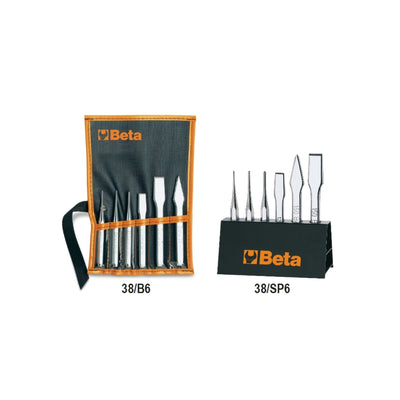 Beta 6-Piece Punch And Chisel Set With Support - 32 - 38/SP6
