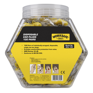 Sealey 403/100 Worksafe® Disposable Ear Plugs - 100 Pairs - additional view 3
