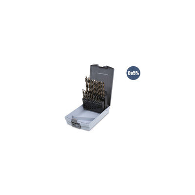 Beta Hss-Co 5% Cylindrical Shank Twist Drill Set 1-10 Mm X 0.5 Mm - 415CO - 415CO/SP19