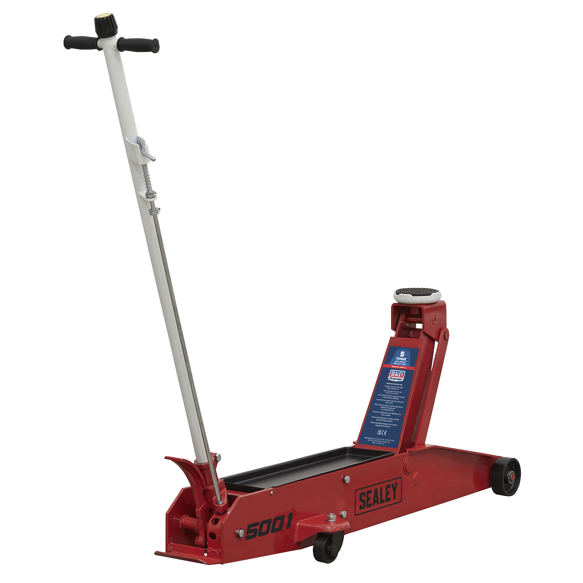 Sealey 5001 Premier Long Reach Trolley Jack 5 Tonne - additional view 2