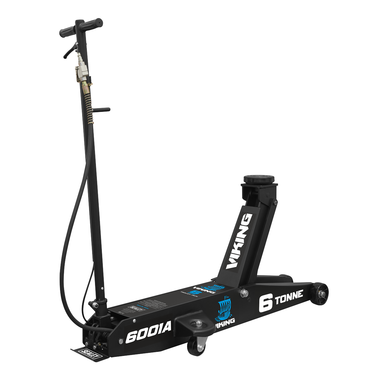 Sealey 6001A Viking Professional Long Reach Air/Manual Operation Trolley Jack with Rocket Lift 6 Tonne - additional view 8
