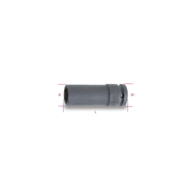 Beta Long Slim Impact Socket 10 Mm 1/2 Inch Female Drive - 720LS - 720LS 10