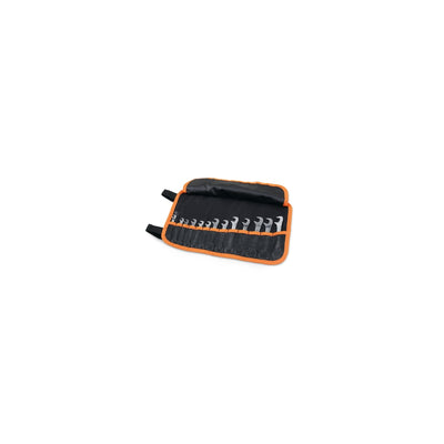 Beta 13-Piece Small Double Open End Wrench Set 4–14 Mm With Polyester Roll-Up Wallet - 73 - 73/B13N
