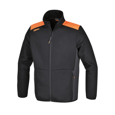 Beta Long-Zipped Black Sweatshirt With Anthracite Grey Inserts Xl - 7565NG - 7565NG XL