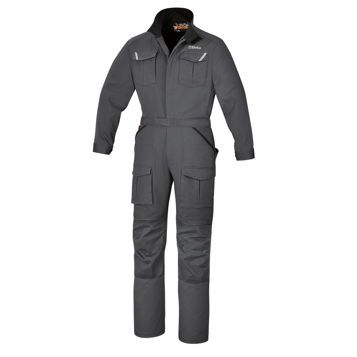 Beta Grey Cotton Stretch Work Overalls Size L - 7935MG - 7935MG L