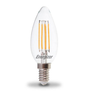 Energizer 5W-40W Dimmable LED Candle SES/E14 Filament Light Bulbs