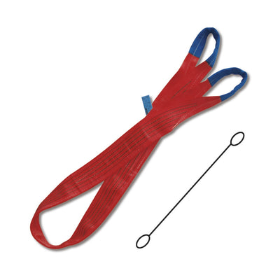 Robur 5 Tonne Two-Layer Polyester Lifting Web Sling With Reinforced Eyes 3 M - 8158 - 8158 3-T5
