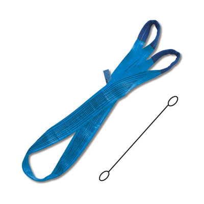 Robur 8 Tonne Blue Polyester Lifting Web Sling 5 M Two Layer Reinforced Eyes - 8160 - 8160 5-T8