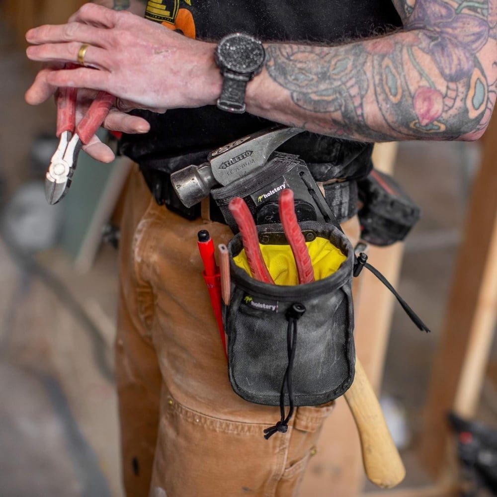 Holstery Jolly Roger Clip-On Hammer and Tool Holster - Left hand Side