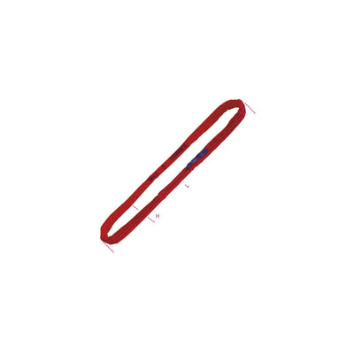 Robur Round Lifting Sling 5 Tonne 2 M Red Polyester - 8178 - 8178 2-T5