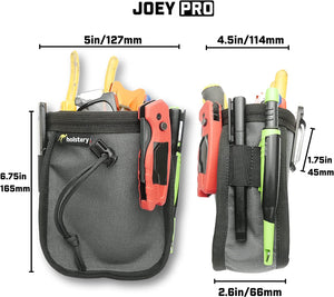 Holstery JoeyPouch PRO - Clip-On Tool Pouch for Tools and Hardware - With Steel Belt Clip - PRO PCH/JOEY-PRO