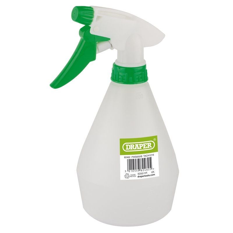 Draper PWS600/B Plastic Spray Bottle, 500ml - (82462)