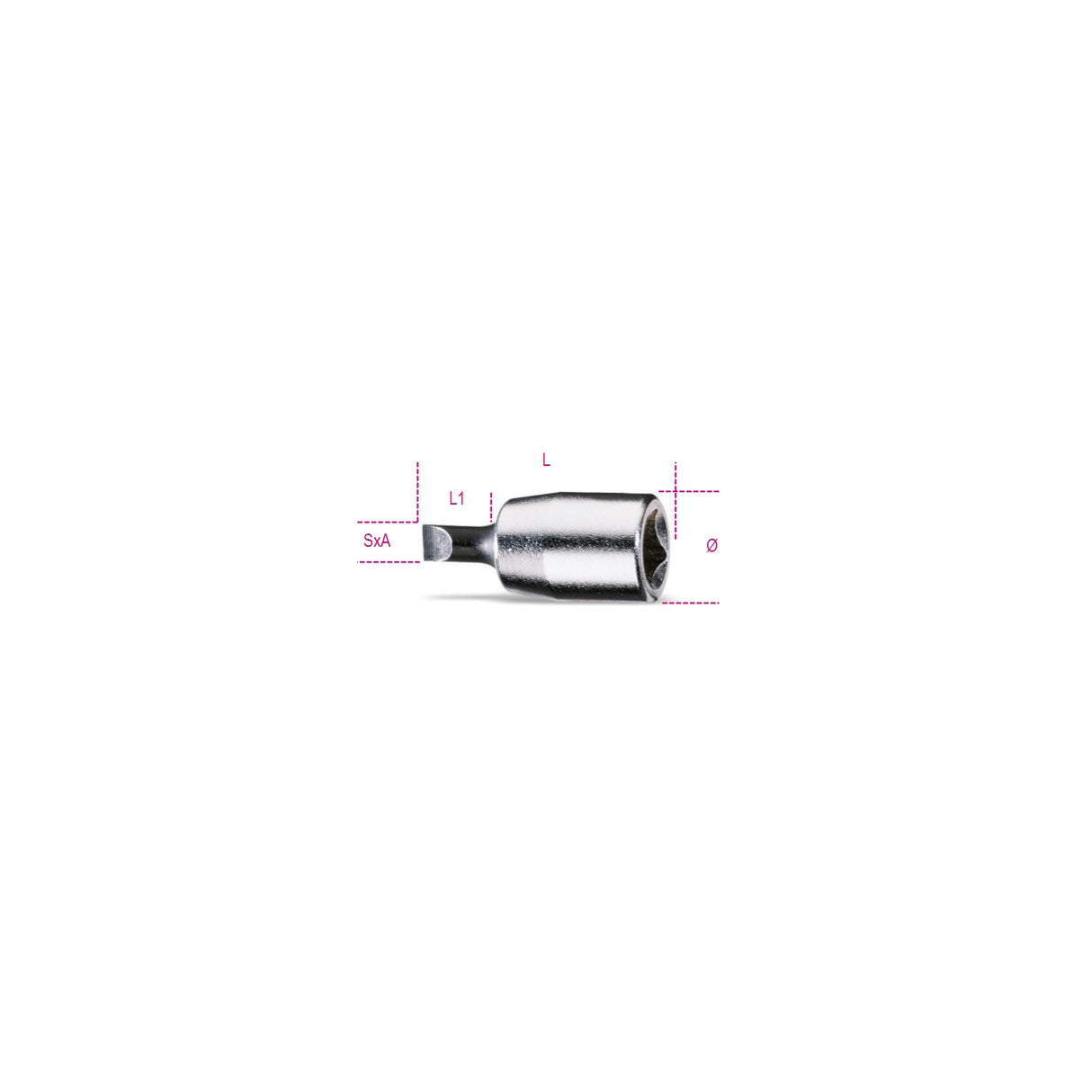 Beta 1/4 Inch Socket Driver For Slotted Head Screws 0.8 X 4 Mm - 900LP - 900LP 0,8X4