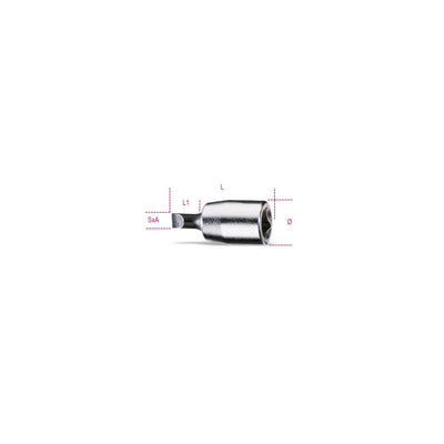 Beta 1/4 Inch Socket Driver For Slotted Head Screws 0.8 X 4 Mm - 900LP - 900LP 0,8X4
