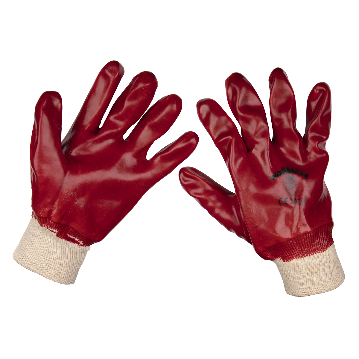 Sealey 9106XL Worksafe® PVC Knit Wrist Gloves, X-Large - Pair