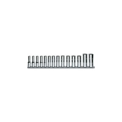 Beta 14-Piece 3/8In Drive Long Hexagon Hand Socket Set On Support 9-22 Mm - 910AL - 910AL/SB14