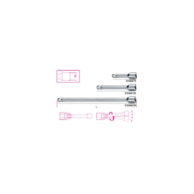 Beta 3/8" Wobble Extension Bar 75 Mm - 910AN - 910AN/75