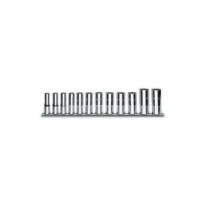 Beta 12-Piece Long Bi-Hex Hand Socket Set On Support 3/8 Inch - 910AS/L - 910ASL/SB12