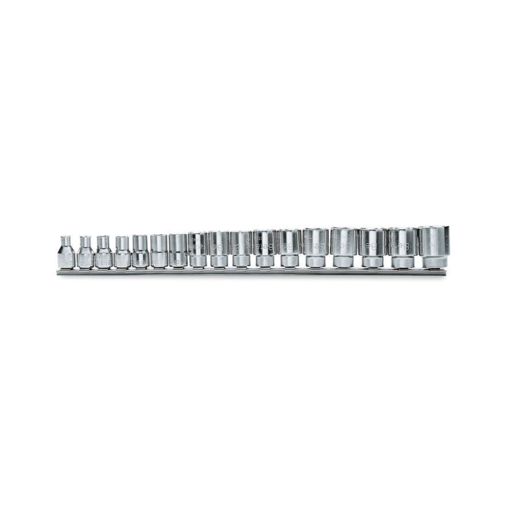 Beta 17-Piece 3/8In Bi-Hex Hand Socket Set 7-22 Mm - 910B - 910B/SB17
