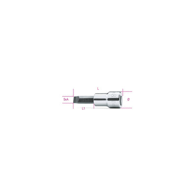 Beta 3/8 Inch Socket Driver For Slotted Head Screws 1 X 5.5 Mm - 910LP - 910LP 1X5,5