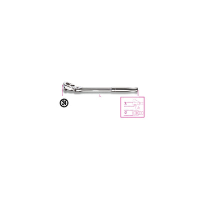 Beta 3/8" Drive Reversible Swivel Ratchet With Metal Handle - 910M/56