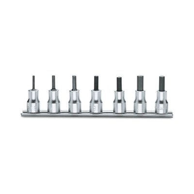 Beta 7-Piece 3/8 Inch Hex Socket Driver Set On Rail 4-10 Mm - 910PE - 910PE/SB7