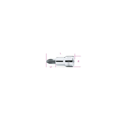 Beta 3/8In Phillips Cross Head Socket Driver Ph1 - 910PH - 910PH 1