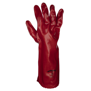 Sealey 9114 Worksafe® PVC Gauntlets 450mm, Red - Pair - additional view 2