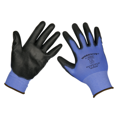 Sealey 9117L/12 Worksafe® Lightweight Precision Grip Gloves, Large - Pack of 12 Pairs