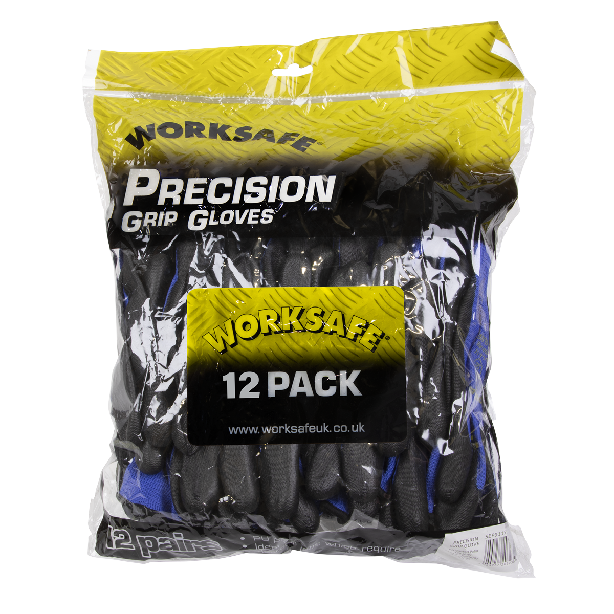 Sealey 9117XL/12 Worksafe® Lightweight Precision Grip Gloves, X-Large - Pack of 12 Pairs - additional view 2
