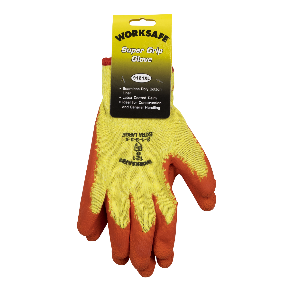 Sealey 9121XL Worksafe® Super Grip Knitted Gloves with Latex Palm, X-Large - Pair - additional view 2