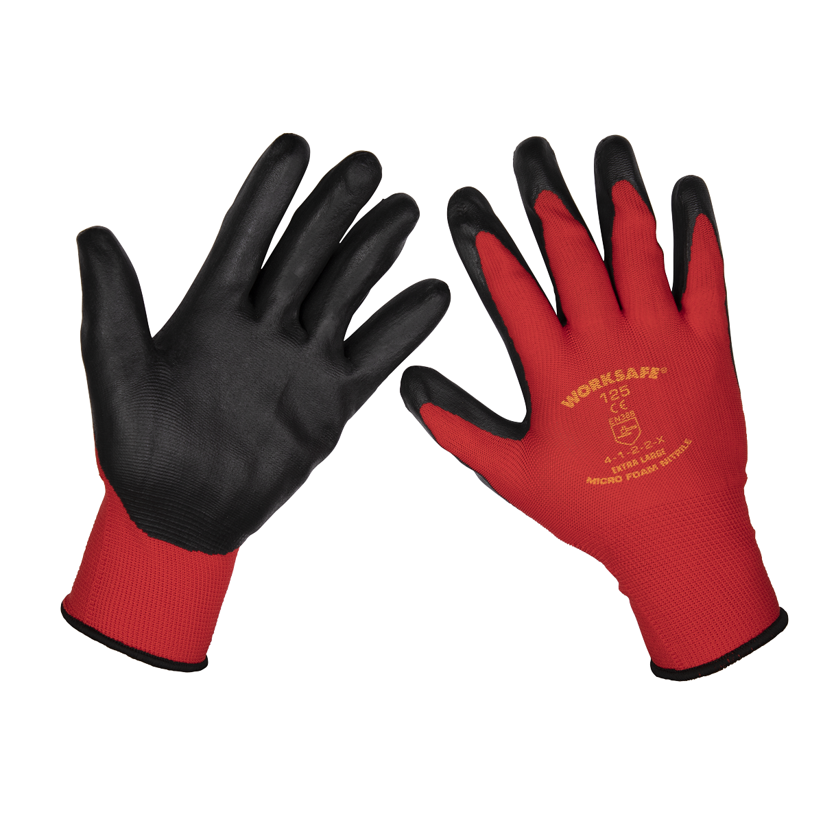 Sealey 9125XL Worksafe® Nitrile Foam Gloves, X-Large - Pair