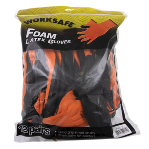 Sealey 9140L/12 Worksafe® Foam Latex Gloves, Large - Pack of 12 Pairs - additional view 2