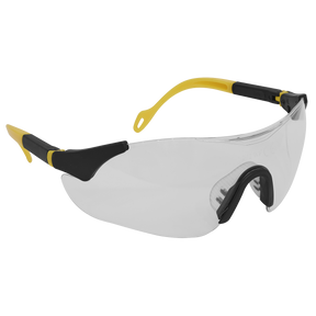 Sealey 9208 Worksafe® Sports Style Clear Safety Glasses with Adjustable Arms