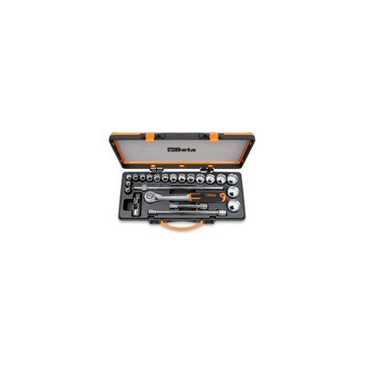 Beta 1/2In Drive Bi-Hex Socket Set With 17 Sockets And 5 Accessories - 920AS - 920AS/C17X