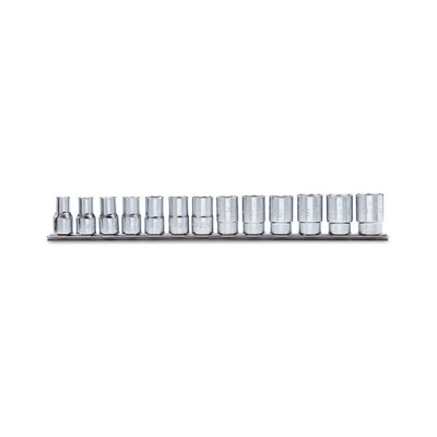 Beta 13-Piece 1/2 Inch Hexagon Hand Socket Set On Support Rail 10-22 Mm - 920A - 920A/SB13