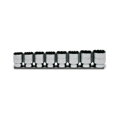 Beta 8-Piece Bi-Hex Hand Socket Set On Support Rail 23-32 Mm - 920B - 920B/SB8