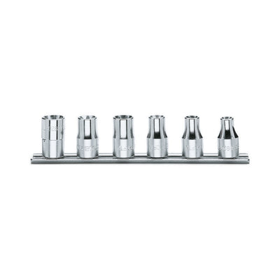 Beta 6-Piece 1/2In E-Torx Hand Socket Set With Rail - 920FTX - 920FTX/SB6