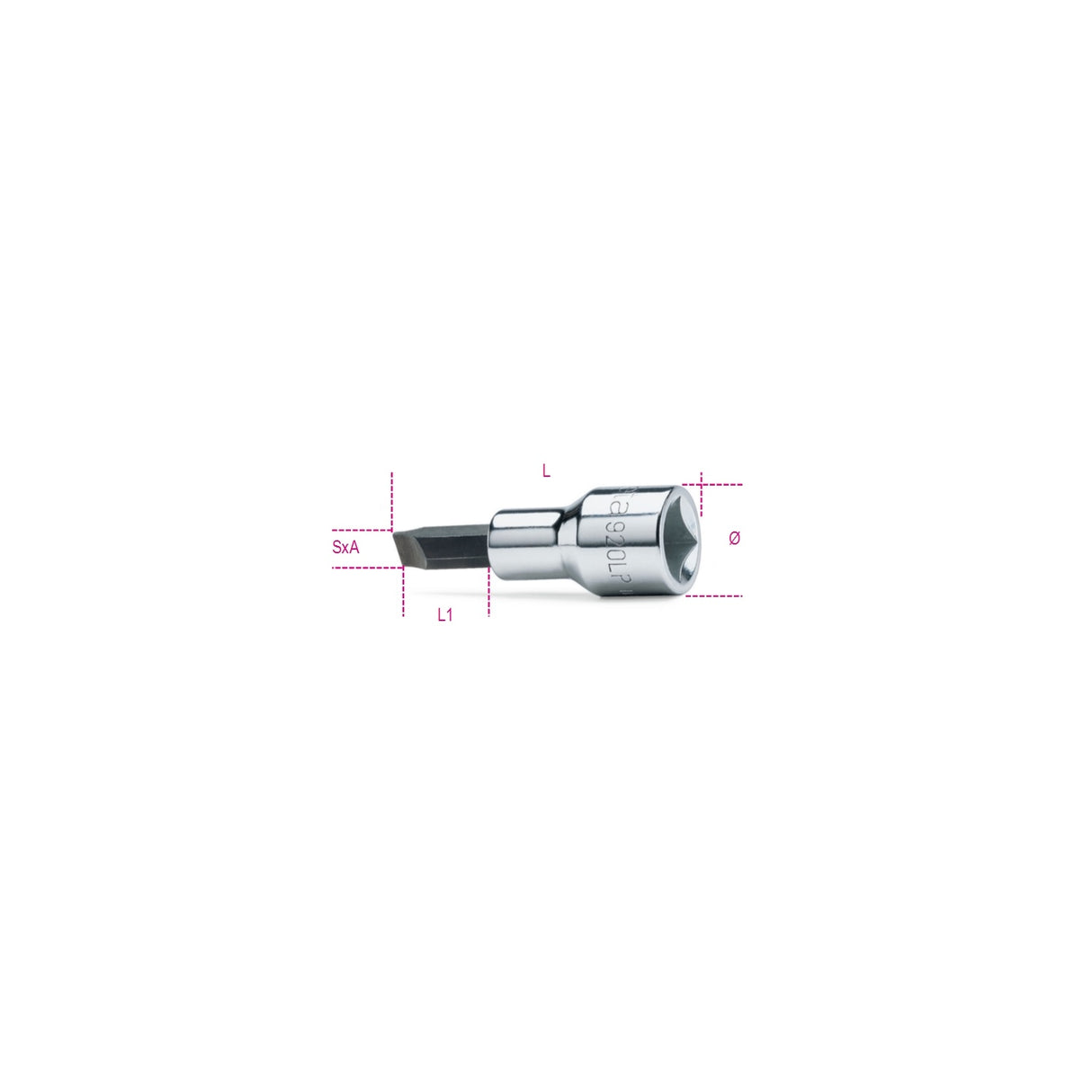 Beta 1/2 Inch Socket Driver For Slotted Head Screws 1.2 X 6.5 Mm - 920LP - 920LP 1,2X6,5