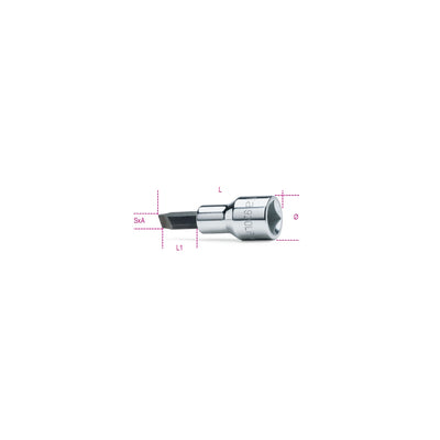 Beta 1/2 Inch Socket Driver For Slotted Head Screws 1.2 X 6.5 Mm - 920LP - 920LP 1,2X6,5