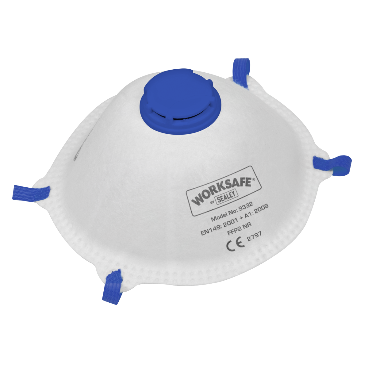 Sealey 9332/10 Worksafe® Valved Cup Mask FFP2 - Pack of 10