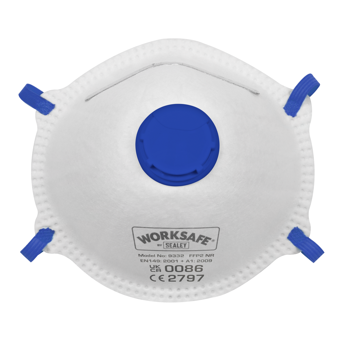 Sealey 9332/10 Worksafe® Valved Cup Mask FFP2 - Pack of 10 - additional view 2