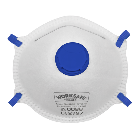 Sealey 9332/10 Worksafe® Valved Cup Mask FFP2 - Pack of 10 - additional view 2