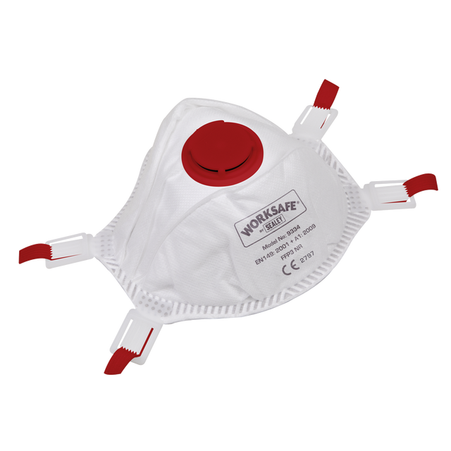 Sealey 9334/10 Worksafe® FFP3 Valved Cup Mask - Pack of 10