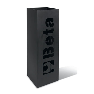 Beta Collection Umbrella Stand Black Galvanized And Painted With Drip Tray - 9520P
