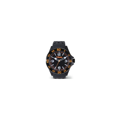Beta Collection Analogue Watch With Soft Touch Plastic Case, Metal Ring And Silicone Strap - 9593W