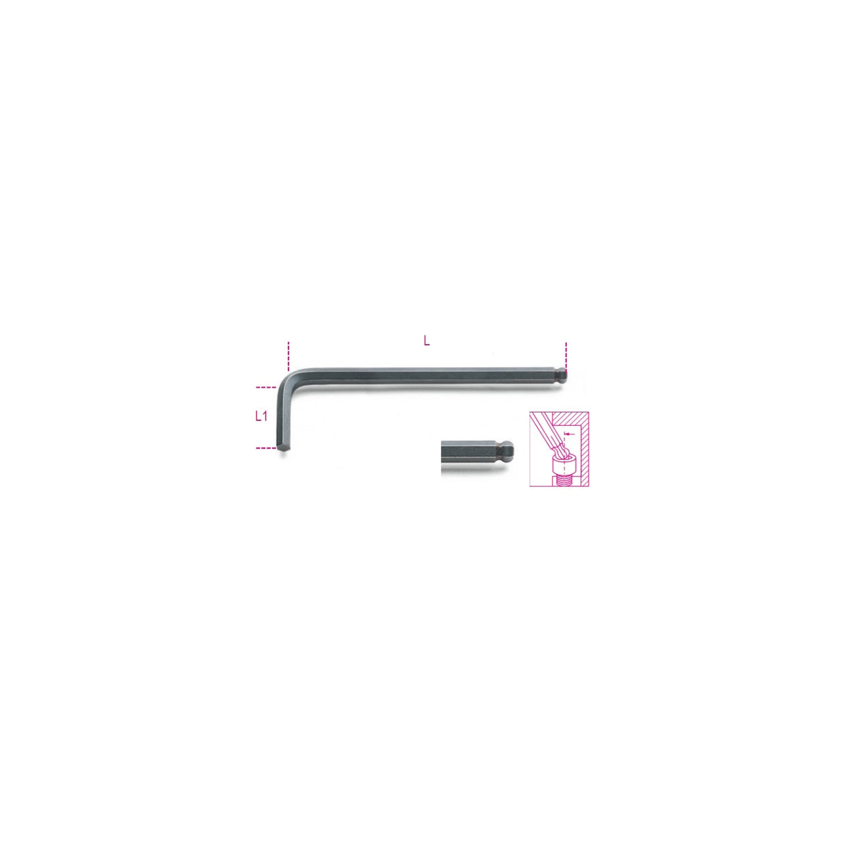 Beta Ball Head Offset Hexagon Key Wrench 1.5 Mm - 96BP - 96BP 1,5