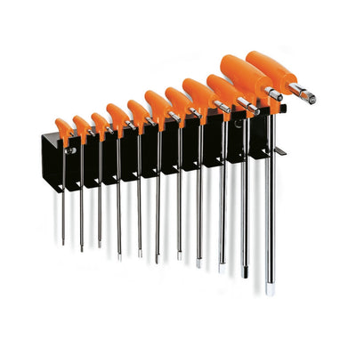 Beta 11-Piece Offset Hexagon Key Wrench Set With High Torque Handles And Support - 96T - 96T/SP11